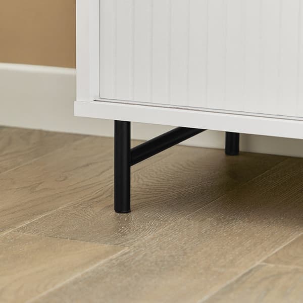 Rootz Modern skænk - Skoskab - Opbevaringskommode - MDF & Metal Build - Justerbare hylder - Alsidig brug - 70 cm x 87 cm x 37 cm
