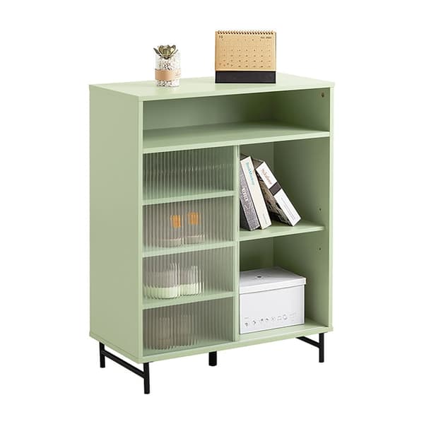 Rootz Modern Säilytyskaappi - Senkki - Eteisen vaatekaappi - Lipasto - MDF ja metalli lasilla - Säädettävä hylly - Liukuovi - Vakaa muotoilu - 70cm x
