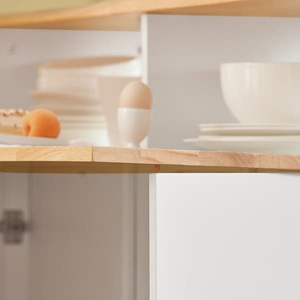 Rootz moderne skænk med skydedøre - Køkkenø - Kommode - Justerbare hylder - Sammenfoldelig arbejdsflade - Gummitræ & MDF - 110 cm x 97 cm x 66 cm - Hv