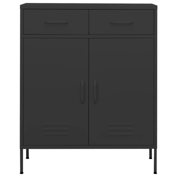 The Living Store opbevaringsskab 80x35x101,5 cm stål antracitgrå -  Opbevaringsskabe