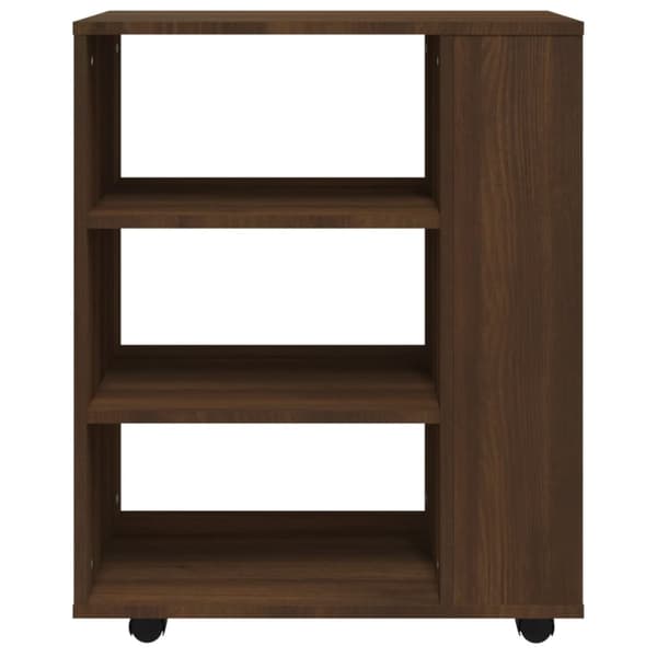 The Living Store skab med hjul 60x35x75 cm konstrueret træ brun egetræsfarve -  Opbevaringsskabe