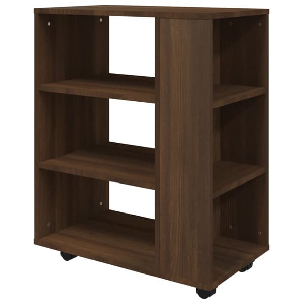 The Living Store skab med hjul 60x35x75 cm konstrueret træ brun egetræsfarve -  Opbevaringsskabe