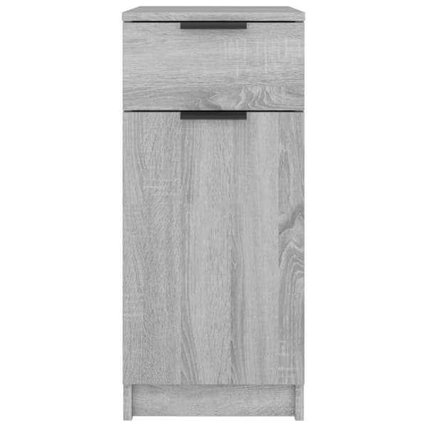 The Living Store skrivebord 33,5x50x75 cm konstrueret træ grå sonoma-eg -  Opbevaringsskabe
