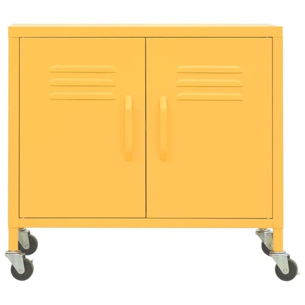 The Living Store opbevaringsskab 60x35x56 stål sennepsgul - Opbevaringsskabe