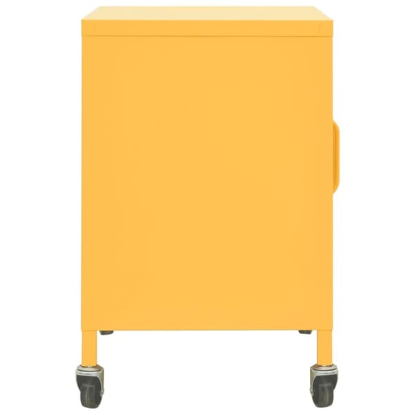 The Living Store opbevaringsskab 60x35x56 stål sennepsgul - Opbevaringsskabe