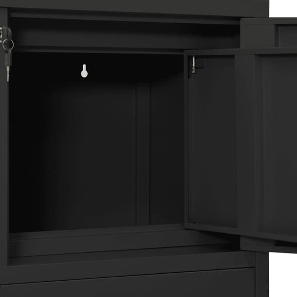 The Living Store Dokumentskåp antracit 90x40x102 cm stål -  Förvaringsskåp & garderober