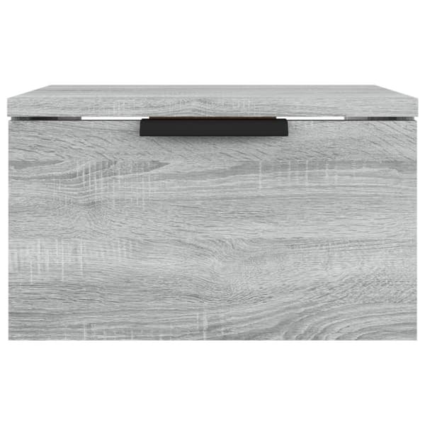 The Living Store væghængt sengebord 34x30x20 cm grå sonoma-eg - Opbevaringsskabe