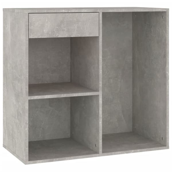 The Living Store badeværelsesskab 80x40x75 cm konstrueret træ betongrå -  Opbevaringsskabe