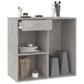 Miniatyrbillede 4 af 10: The Living Store badeværelsesskab 80x40x75 cm konstrueret træ betongrå -  Opbevaringsskabe