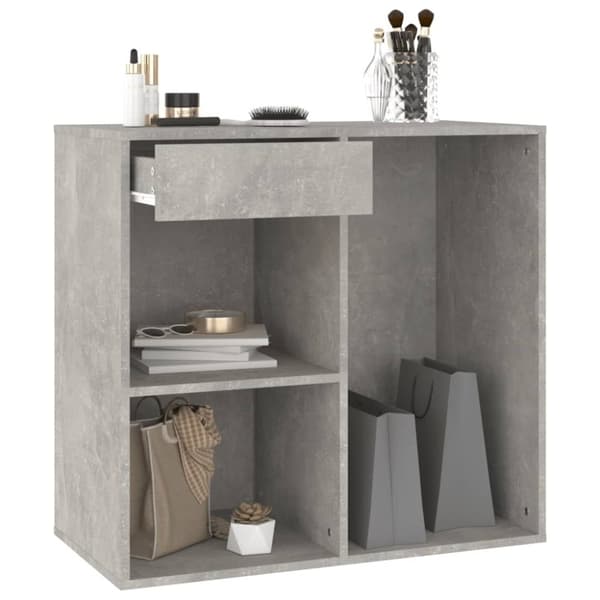 The Living Store badeværelsesskab 80x40x75 cm konstrueret træ betongrå -  Opbevaringsskabe