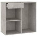 Miniatyrbillede 7 af 10: The Living Store badeværelsesskab 80x40x75 cm konstrueret træ betongrå -  Opbevaringsskabe