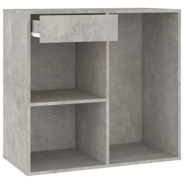 The Living Store badeværelsesskab 80x40x75 cm konstrueret træ betongrå -  Opbevaringsskabe