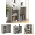 Miniatyrbillede 1 af 10: The Living Store badeværelsesskab 80x40x75 cm konstrueret træ betongrå -  Opbevaringsskabe