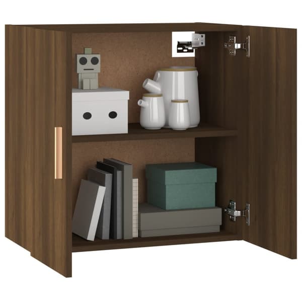 The Living Store vægskab 60x30x60 cm konstrueret træ brun egetræsfarve - Opbevaringsskabe