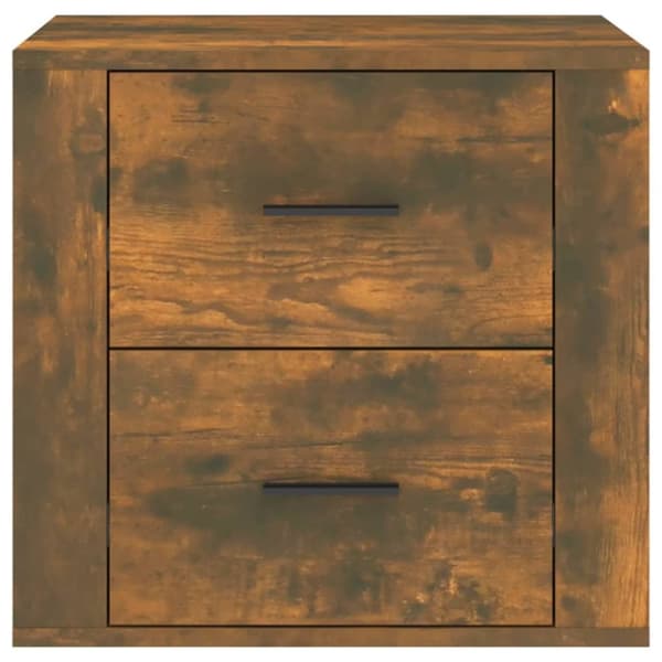 The Living Store Sängbord Rökfärgad ek 50x39x47 cm - Förvaringsskåp & garderober