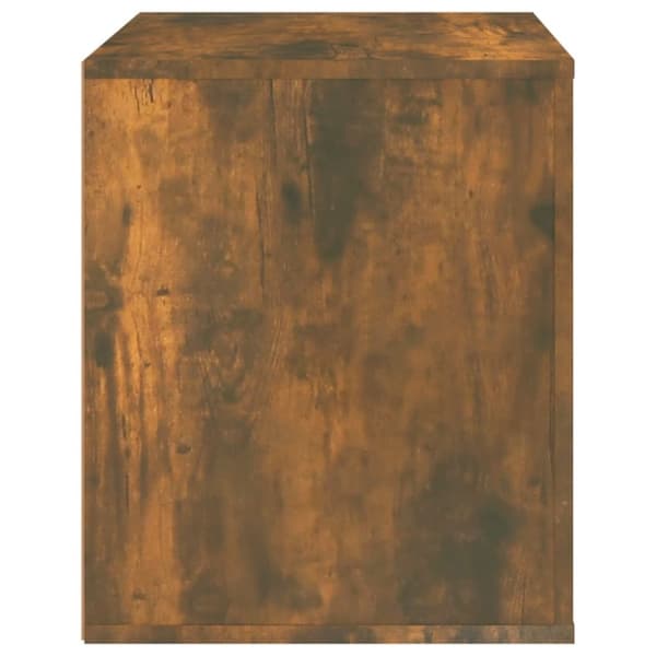 The Living Store Sängbord Rökfärgad ek 50x39x47 cm - Förvaringsskåp & garderober