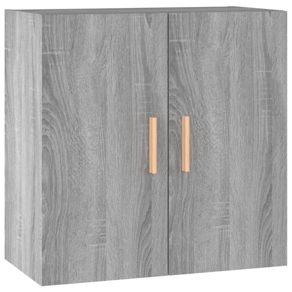 The Living Store vægskab 60x30x60 cm konstrueret træ grå sonoma-eg - Opbevaringsskabe