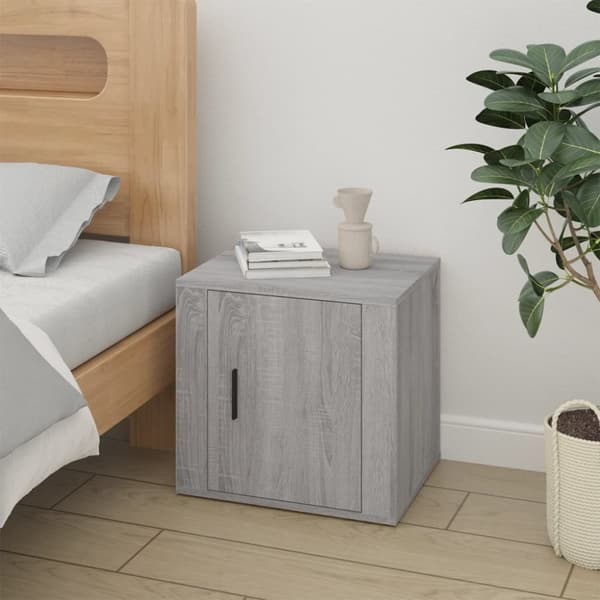 The Living Store Yöpöydät 2 kpl harmaa Sonoma 50x39x47 cm - Säilytys- & lukkokaapit