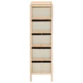 Miniatyrbild 6 av 8: The Living Store Förvaringshyllor 2 st med 5 tygkorgar cederträ beige -  Förvaringsskåp & garderober
