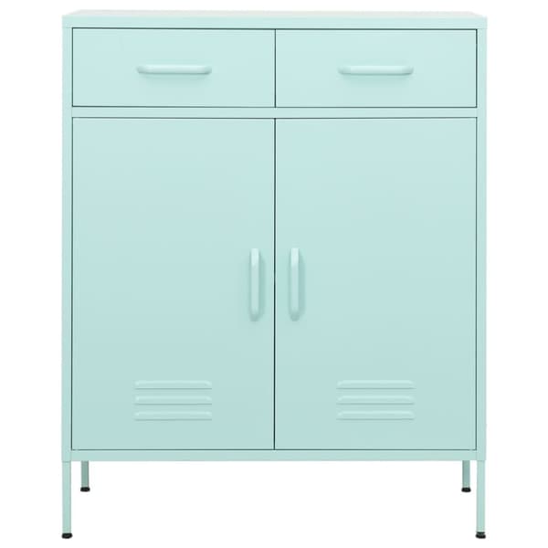 The Living Store opbevaringsskab 80x35x101,5 cm stål mintgrøn - Opbevaringsskabe