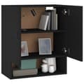 Miniatyrbild 5 av 10: The Living Store Väggskåp svart 60x31x70 cm konstruerat trä -  Förvaringsskåp & garderober