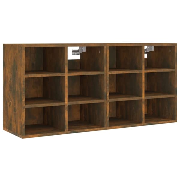 The Living Store skoreoler 2 stk. 52,5x30x50 cm røget egetræ -  Opbevaringsskabe