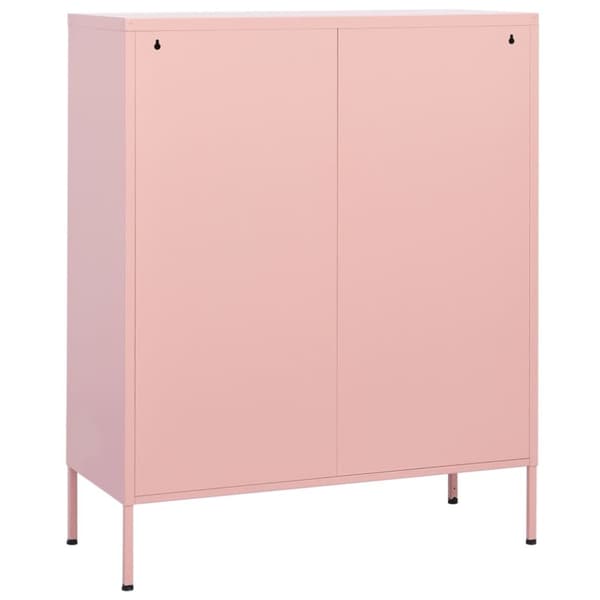 The Living Store opbevaringsskab 80x35x101,5 cm stål lyserød - Opbevaringsskabe