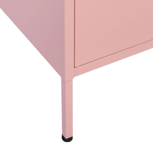 The Living Store opbevaringsskab 80x35x101,5 cm stål lyserød - Opbevaringsskabe