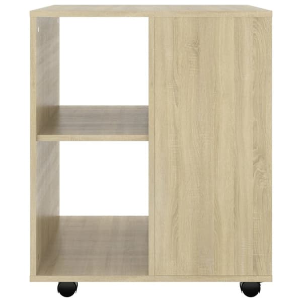 The Living Store Skåp med hjul sonoma-ek 60x53x72 cm konstruerat trä - Förvaringsskåp & garderober