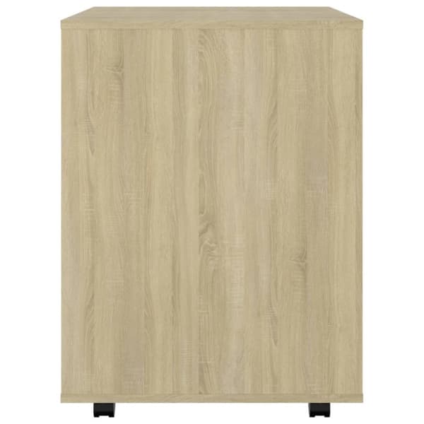 The Living Store Skåp med hjul sonoma-ek 60x53x72 cm konstruerat trä - Förvaringsskåp & garderober