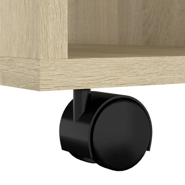 The Living Store Skåp med hjul sonoma-ek 60x53x72 cm konstruerat trä - Förvaringsskåp & garderober