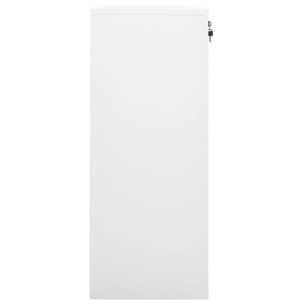 The Living Store kontorskab 90x40x102 cm stål hvid -  Opbevaringsskabe