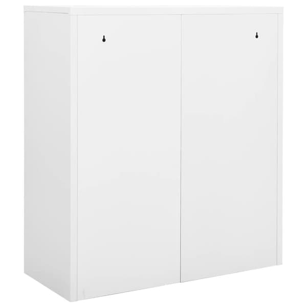 The Living Store kontorskab 90x40x102 cm stål hvid -  Opbevaringsskabe