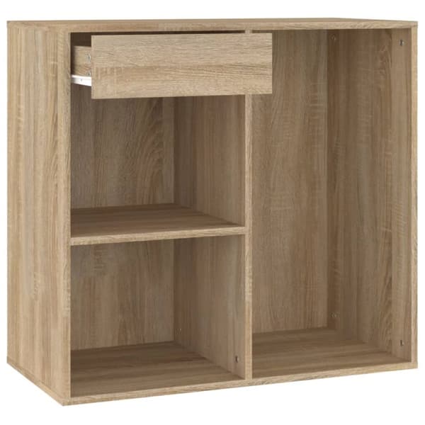 The Living Store badeværelsesskab 80x40x75 cm konstrueret træ sonoma-eg -  Opbevaringsskabe