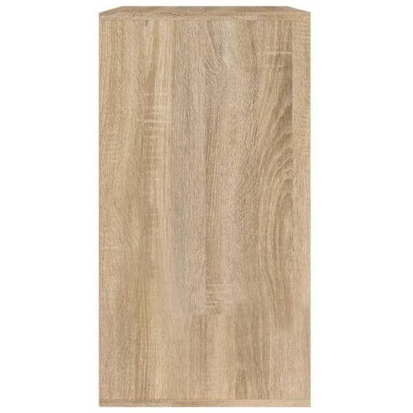 The Living Store badeværelsesskab 80x40x75 cm konstrueret træ sonoma-eg -  Opbevaringsskabe