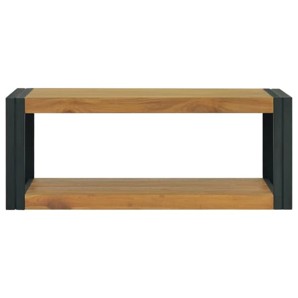 The Living Store væghængt badeværelsesskab 90x45x35 cm massivt teaktræ -  Opbevaringsskabe