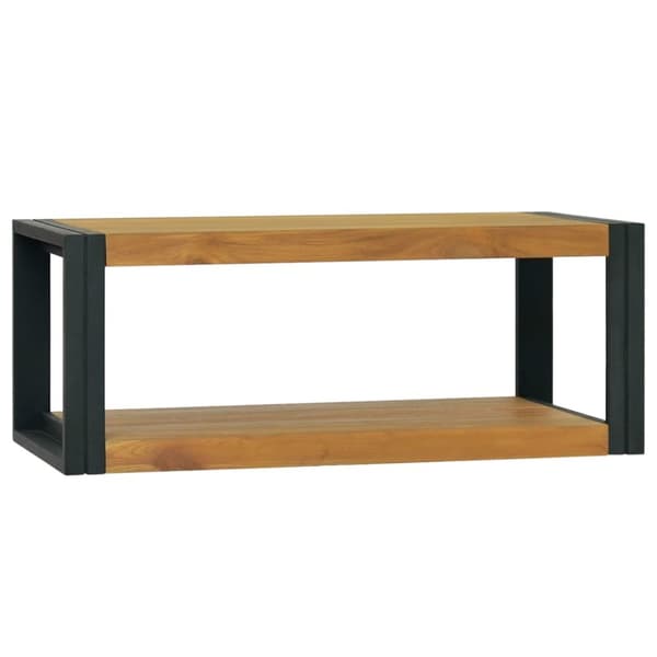 The Living Store væghængt badeværelsesskab 90x45x35 cm massivt teaktræ -  Opbevaringsskabe