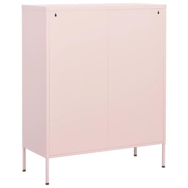 The Living Store opbevaringsskab 80x35x101,5 cm stål lyserød -  Opbevaringsskabe