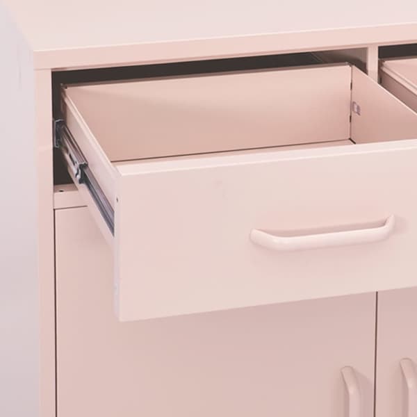 The Living Store opbevaringsskab 80x35x101,5 cm stål lyserød -  Opbevaringsskabe