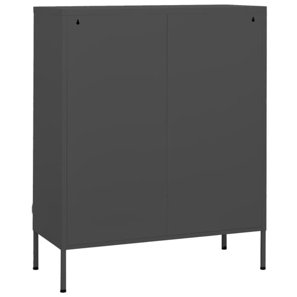 The Living Store opbevaringsskab 80x35x101,5 cm stål antracitgrå - Opbevaringsskabe