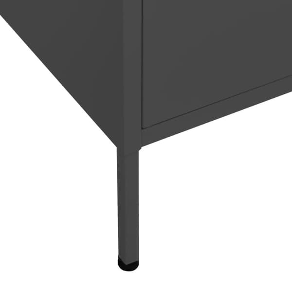 The Living Store opbevaringsskab 80x35x101,5 cm stål antracitgrå - Opbevaringsskabe