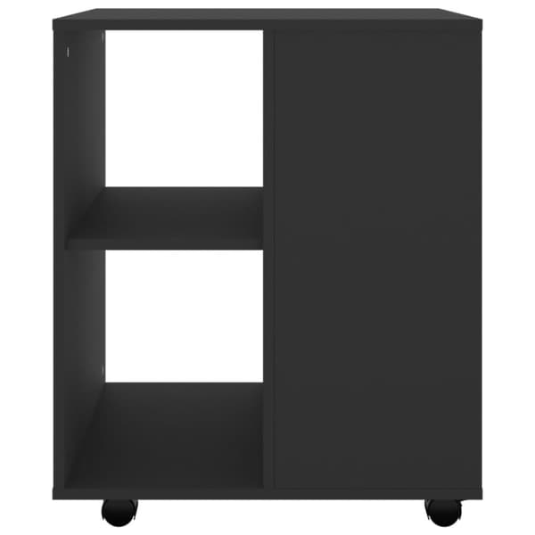 The Living Store rulleskab 60x53x72 cm konstrueret træ sort - Opbevaringsskabe
