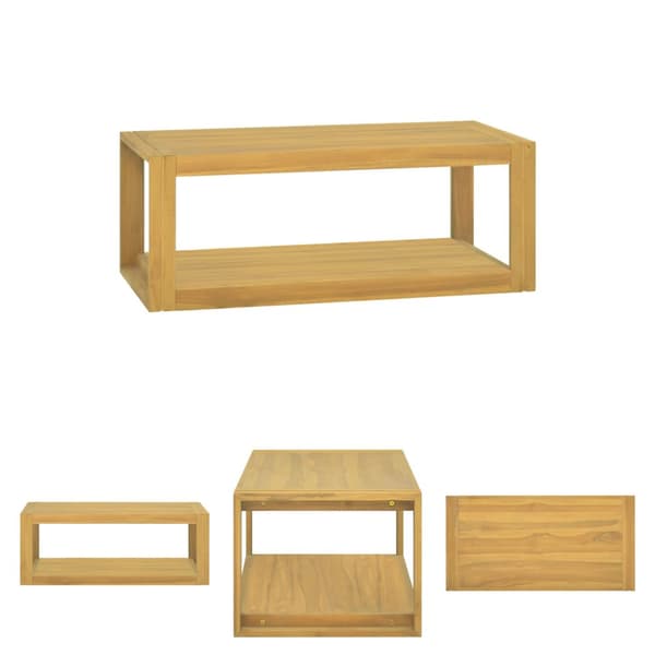 The Living Store Väggmonterat badrumsskåp 90x45x35 cm massiv teak -  Förvaringsskåp & garderober