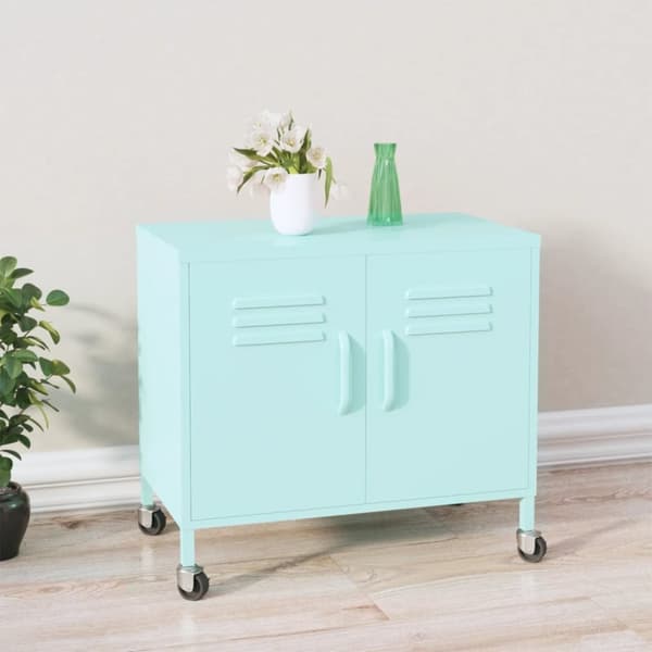 The Living Store opbevaringsskab 60x35x56 cm stål mintgrøn - Opbevaringsskabe