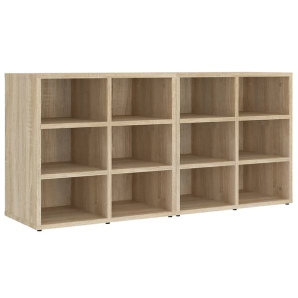The Living Store skoreoler 2 stk. 52,5x30x50 cm sonoma-eg -  Opbevaringsskabe