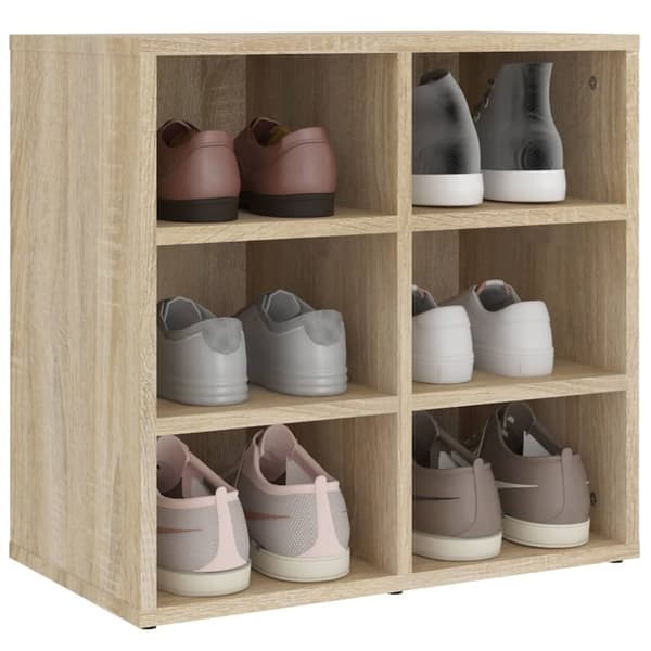 The Living Store skoreoler 2 stk. 52,5x30x50 cm sonoma-eg -  Opbevaringsskabe