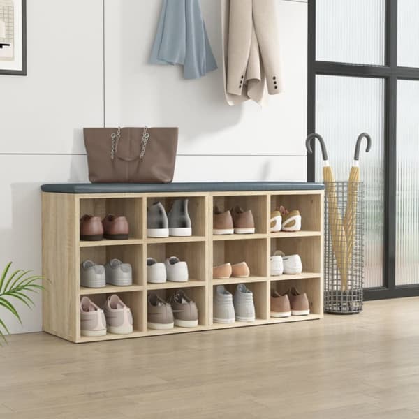 The Living Store skoreoler 2 stk. 52,5x30x50 cm sonoma-eg -  Opbevaringsskabe