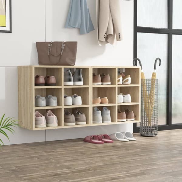 The Living Store skoreoler 2 stk. 52,5x30x50 cm sonoma-eg -  Opbevaringsskabe