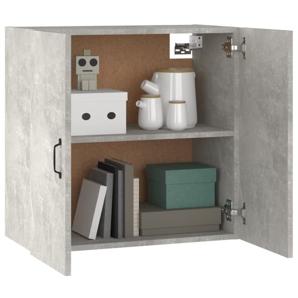 The Living Store vægskab 60x31x60 cm konstrueret træ betongrå - Opbevaringsskabe