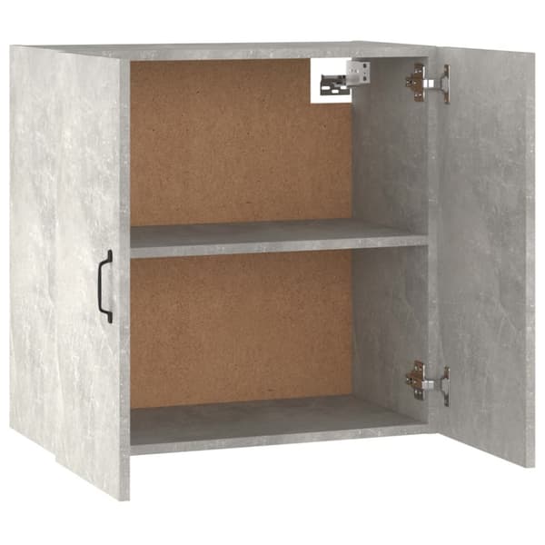 The Living Store vægskab 60x31x60 cm konstrueret træ betongrå - Opbevaringsskabe